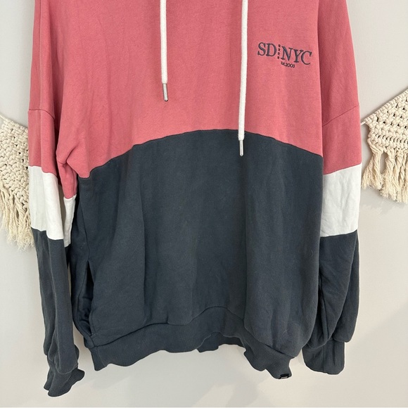 Superdry NYC Times Color Block Oversized Hoodie/Sweatshirt - Picture 7 of 8